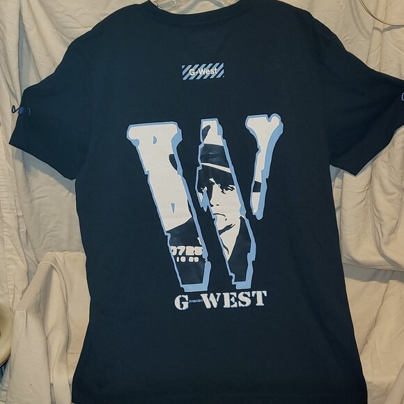 GIORGIO WEST- THE BIG FELLA T-Shirt Men's Size 2X Black & Blue Graphic Tee - Picture 4 of 7